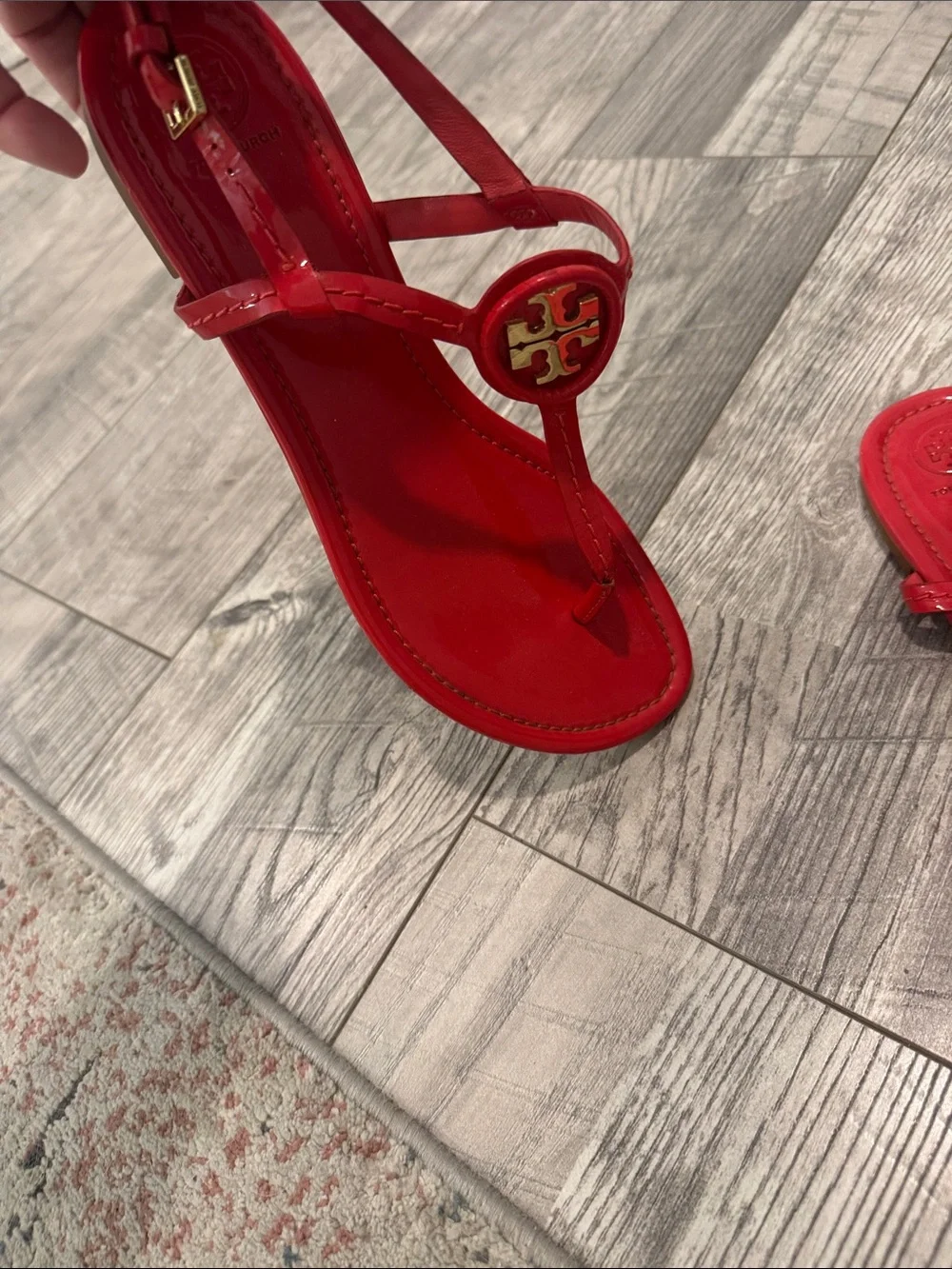 Tory Burch patent sandals